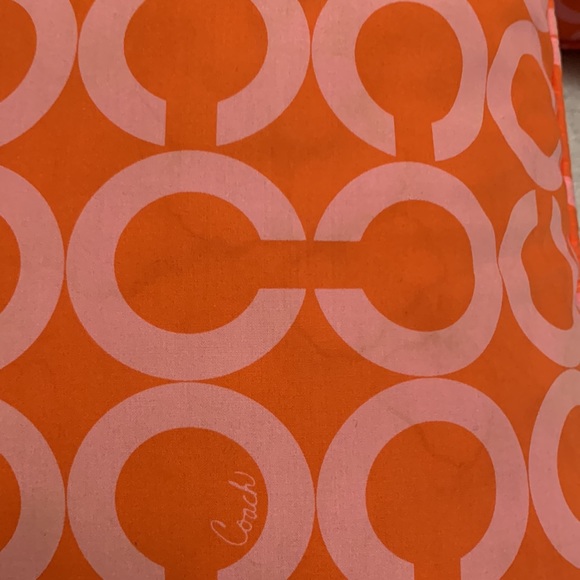 Coach Pillow Cases 17 x 17 Used Orange - Picture 10 of 12